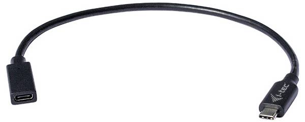 i-tec USB-C® Kabel  USB 3.1 Gen2 USB-C® Buchse, USB-C® Stecker 0.30 m Schwarz mit Verlängerungskabel C31EXTENDCBL