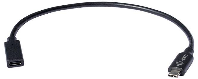 USB-C-Adapterkabel mit zwei Steckern: USB-C an einem Ende, USB-C (weiblich) am anderen.