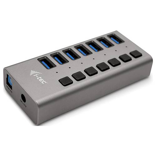 i-tec U3CHARGEHUB7 USB-Hub 7 Port USB-A USB 3.0 5 GBit/s Grau I-TEC USB 3.0 Charging HUB 7 Port