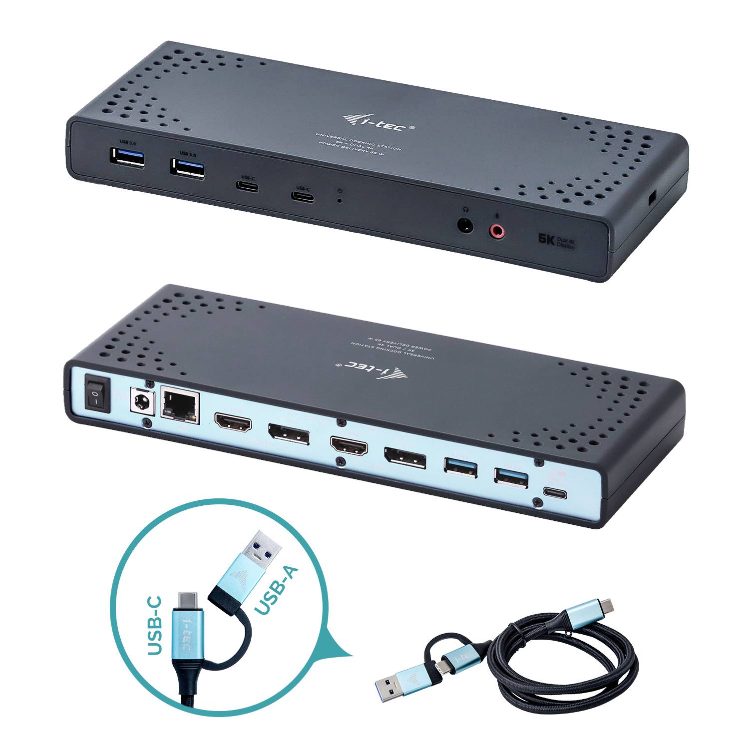 i-Tec USB 3.0 / USB-C Dual Display Docking Station + Power Delivery-8