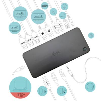 Verschiedene Kabeltypen werden mit einer Powerbank verbunden. Markierungen zeigen die maximale Auflösung für HDMI-Kabel und andere Details an.