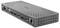 Grauer Netzwerk-Switch mit mehreren Anschlüssen, darunter Ethernet und USB. Gerät zeigt Belüftungslöcher und Firmenlogo oben.