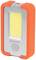 Eine tragbare LED-Taschenlampe in einem orangefarbenen Gehäuse mit dem Logo 'Ledvance'. Geeignet für Outdoor-Aktivitäten.