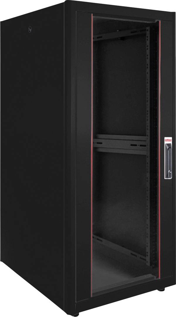 ROLINE 19-Zoll Netzwerkschrank Basic 26 HE, 600x800 BxT Glastür schwarz