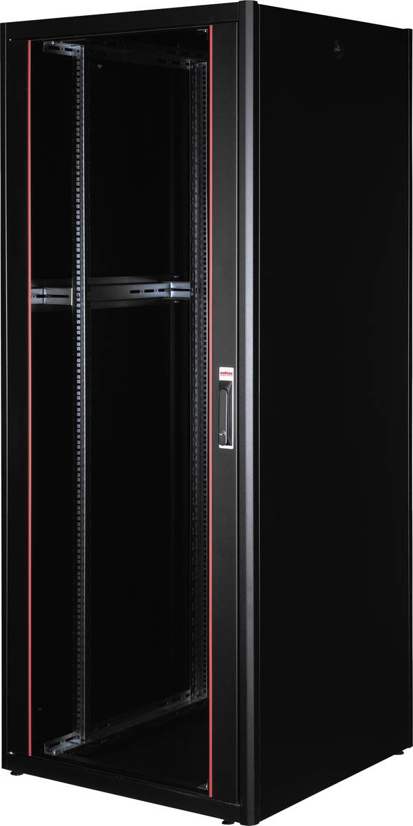 ROLINE 19-Zoll Netzwerkschrank Basic 42HE, 800x800 BxT Glastür schwarz