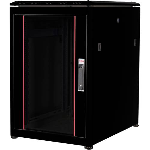 ROLINE 19-Zoll Netzwerkschrank Pro 16 HE, 600x800 BxT Glastür schwarz