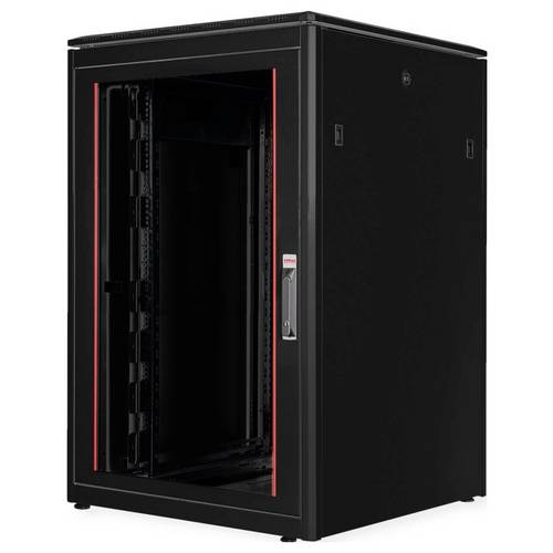 Thumbnail - ROLINE 19-Zoll Netzwerkschrank Pro 22 HE, 800x800 BxT Glastür schwarz