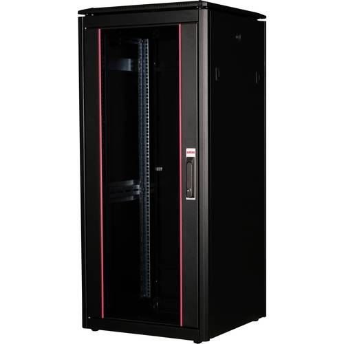 Thumbnail - ROLINE 19-Zoll Netzwerkschrank Pro 26 HE, 600x600 BxT Glastür schwarz