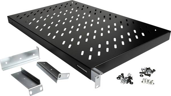 ROLINE 19-Zoll Fachboden 1 HE, verstellbar 700 T 50 kg schwarz
