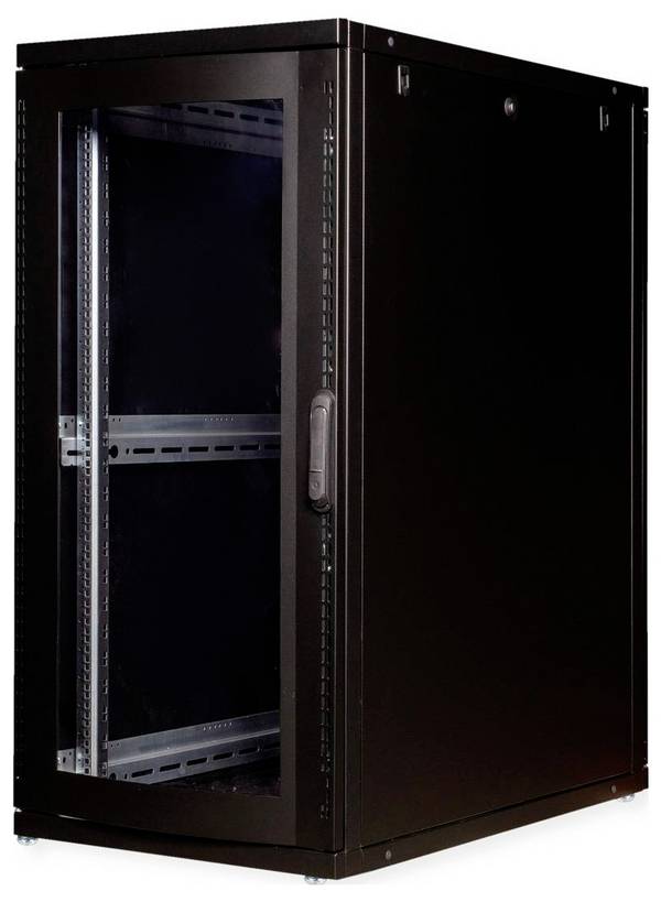 ROLINE 19-Zoll Serverschrank Pro 26 HE, 600x1000 BxT schwarz Plexiglas