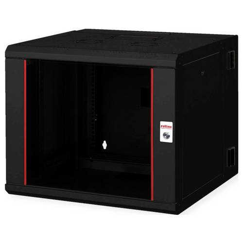 ROLINE 19-Zoll Wandgehäuse Pro 9 HE, 600x600 BxT zweiteilig schwenkbar schwarz