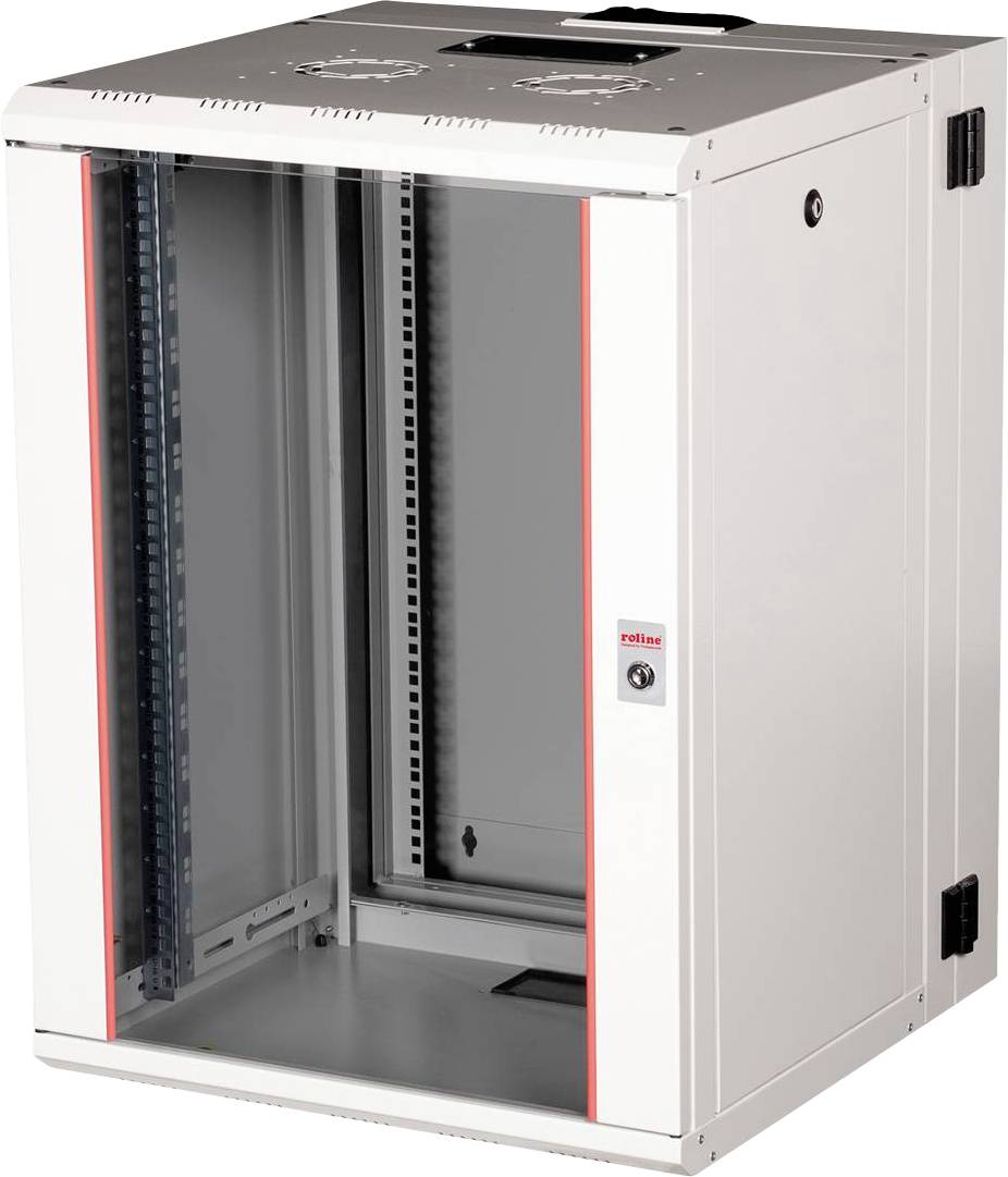 ROLINE 19-Zoll Wandgehäuse Pro 16 HE, 600x600 BxT zweiteilig schwenkbar grau