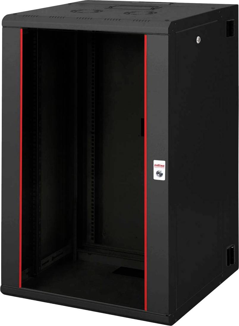 ROLINE 19-Zoll Wandgehäuse Pro 20 HE, 600x600 BxT zweiteilig schwenkbar schwarz-0