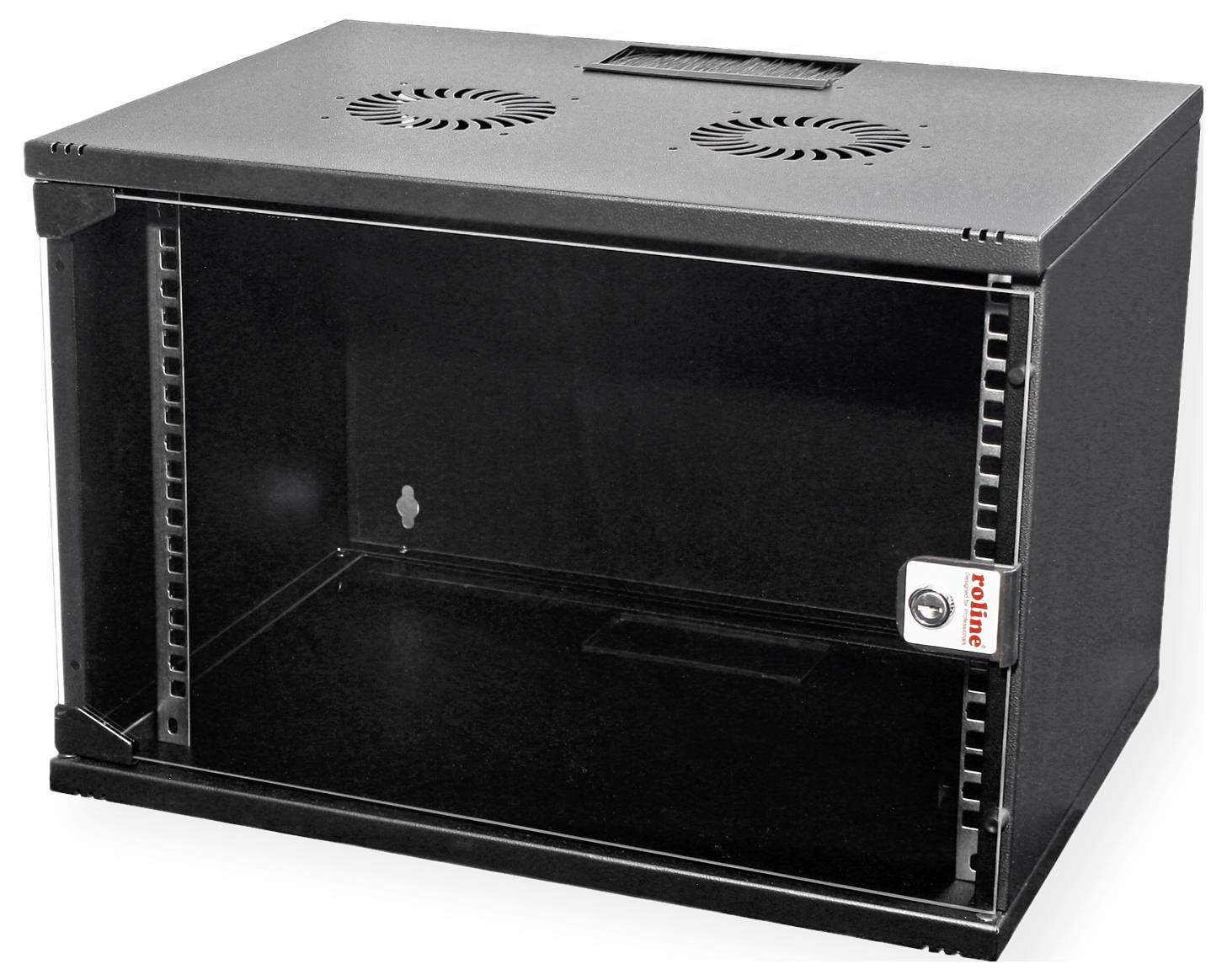 Roline Armadio rack da parete 19 (L x A x P) 540 x 370 x 400 mm Nero