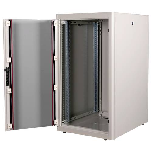 ROLINE 19-Zoll Netzwerkschrank Basic 22 HE, 600x800 BxT Glastür grau