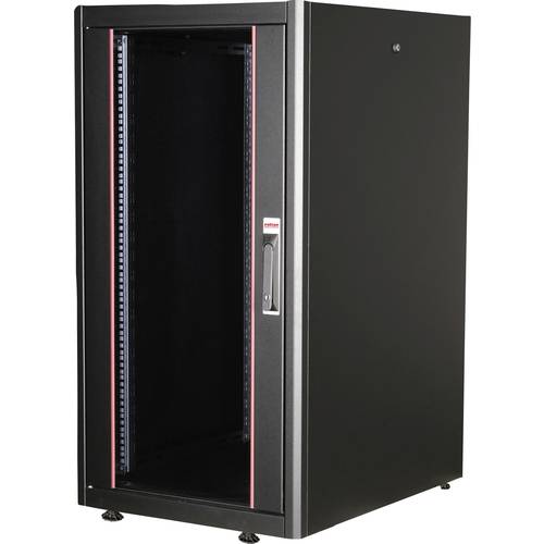 Thumbnail - ROLINE 19-Zoll Netzwerkschrank Basic 22 HE, 600x800 BxT Glastür schwarz