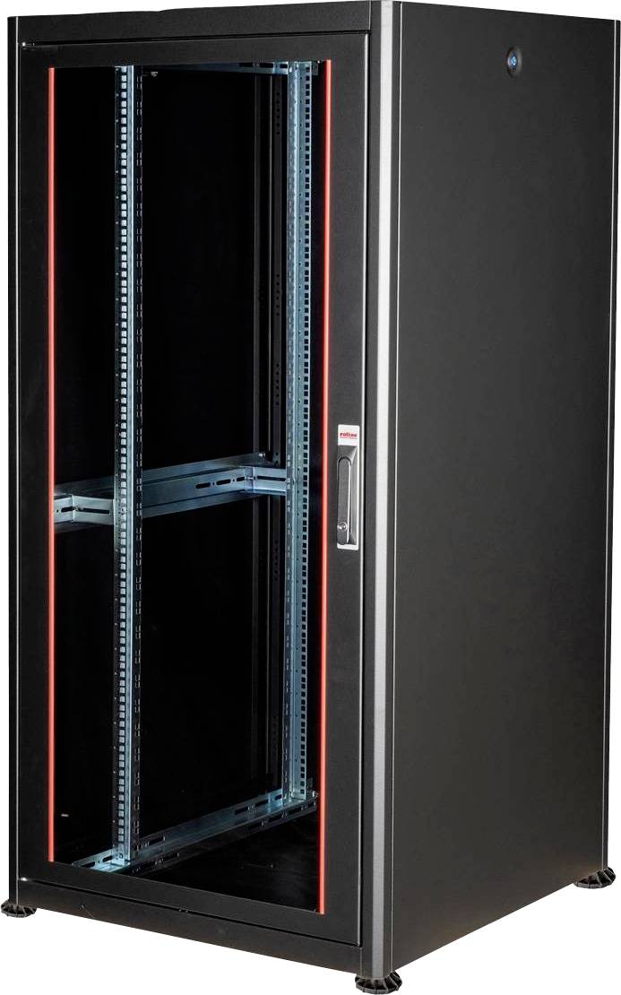 Thumbnail - ROLINE 19-Zoll Netzwerkschrank Basic 32 HE, 800x800 BxT Glastür schwarz