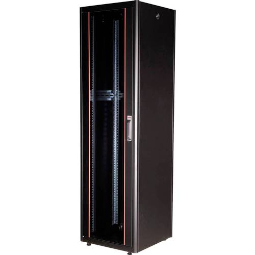 ROLINE 19-Zoll Netzwerkschrank Basic 42 HE, 600x600 BxT Glastür schwarz