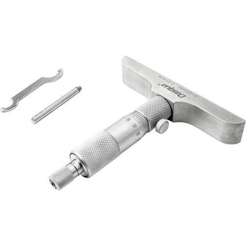 Dasqua 4611-8106 Tiefenmikrometer mit Kontrollmaß 0 - 25 mm DIN 863
