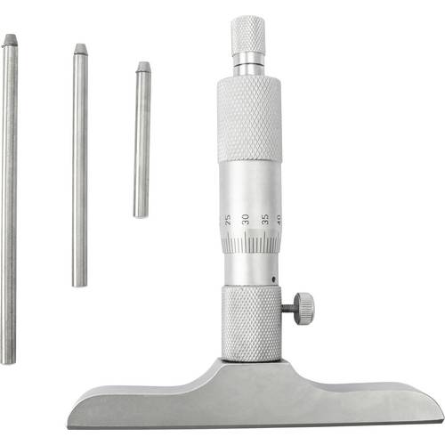 Dasqua 4611-8115 Tiefenmikrometer mit Kontrollmaß 0 - 75 mm DIN 863