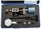 Ein Präzisionsmesswerkzeug-Set in einem Koffer mit Schaumeinlage, das enthält: Messuhr, Halterungen und Zubehörteile.
