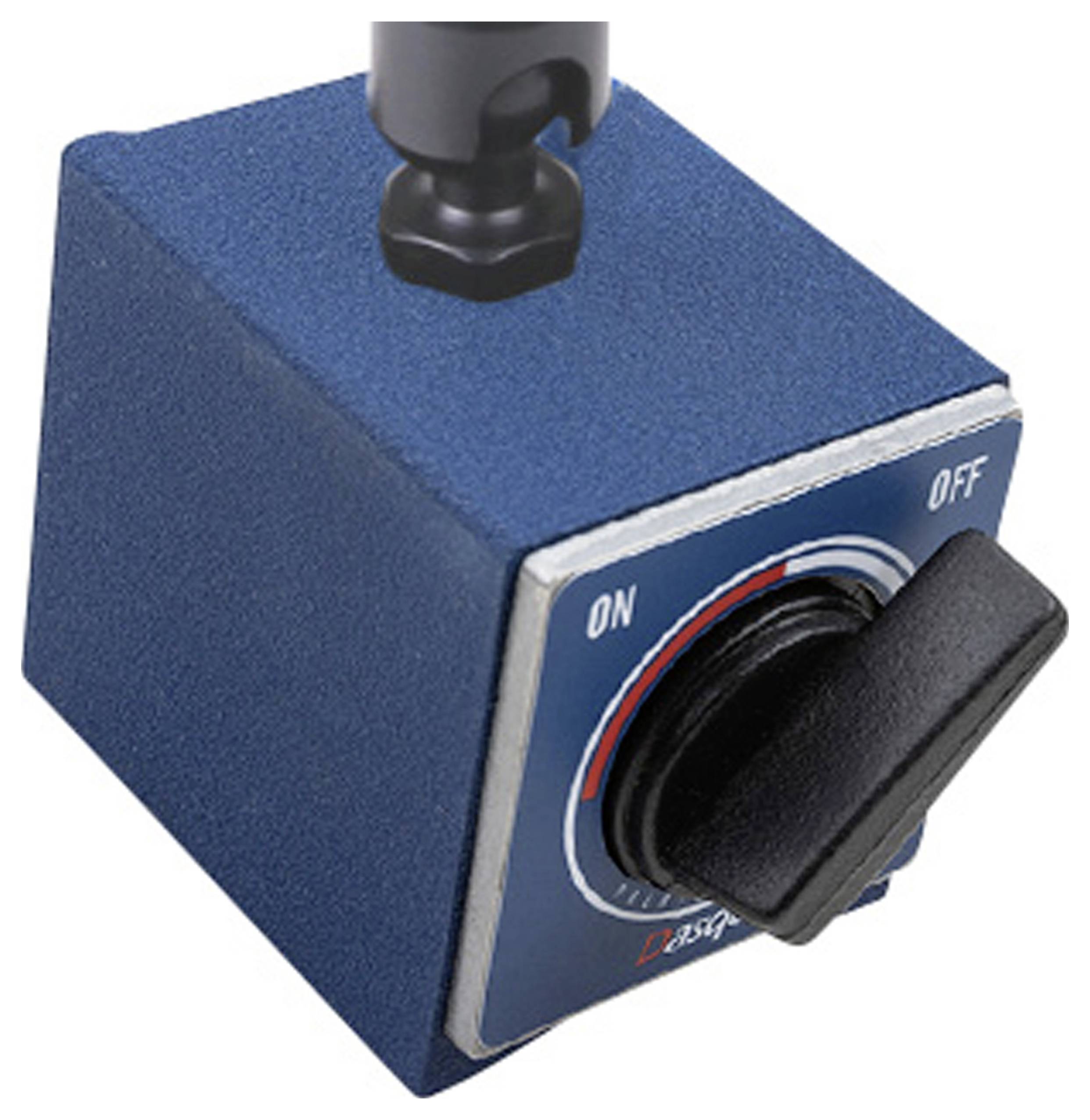 Ein blauer Kippschalter mit den Markierungen 'ON' und 'OFF'. Der Schalter ist auf 'ON' gestellt.