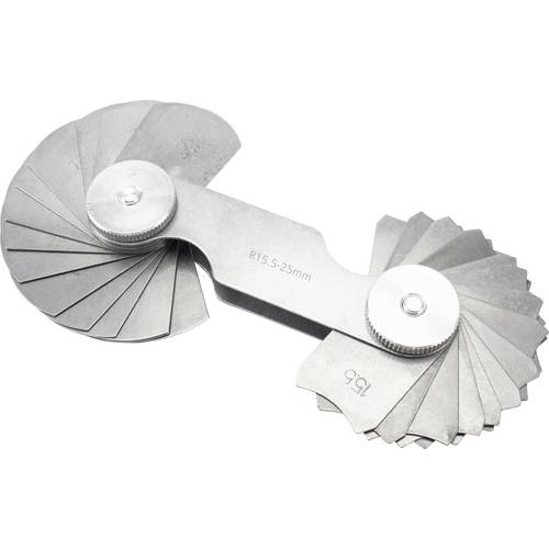 Dasqua 1351-0005 Radiuslehre metrisch 1.0 - 7.0 mm