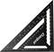 'Dreieck-Winkelmesser mit Linealen und Skalen in Zentimetern und Zoll, Marke Dasegua, schwarzes Design.'