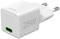 Weißes USB-C-Ladegerät mit der Aufschrift '25W' und europäischem Stecker, passend zum schnellen Laden von Geräten.