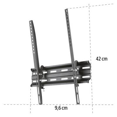 Wandhalterung mit Maßen: Höhe 42 cm, Breite 9,6 cm. Geeignet zur Befestigung eines Fernsehers an der Wand.