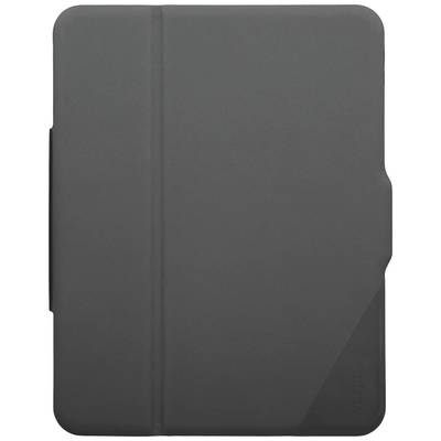 Eine schwarze Tablet-Schutzhülle, geschlossen, schlichtes Design, schützt das Gerät zuverlässig.