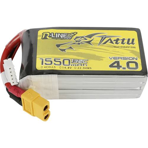 Tattu Modellbau-Akkupack (LiPo) 14.8 V 1550 mAh Zellen-Zahl: 4 130 C Block XT60