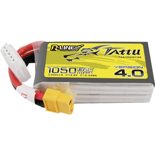 Tattu Modellbau-Akkupack (LiPo) 14.8 V 1050 mAh Zellen-Zahl: 4 130 C Block XT60