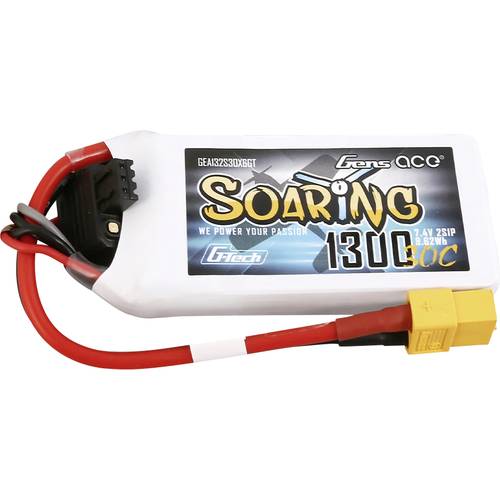 Thumbnail - Gens ace Modellbau-Akkupack (LiPo) 7.4 V 1300 mAh Zellen-Zahl: 2 30 C Block XT60