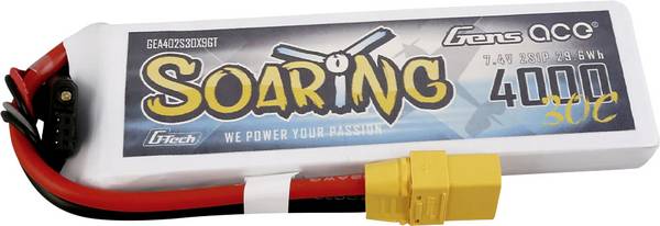 Gens ace Modellbau-Akkupack (LiPo) 7.4 V 4000 mAh Zellen-Zahl: 2 30 C Block XT90