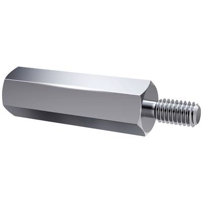 Axxatronic IA-ST-3-5,5-08 Innen-Außen Abstandsbolzen (L) 8 mm M3 x 5 M3 x 6 Stahl verzinkt 1 St.