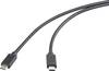 Renkforce USB-C® Kabel USB 3.2 Gen2x2 USB-C® Stecker, USB-C® Stecker 0.50 m Schwarz TPE-Mantel RF-5501100