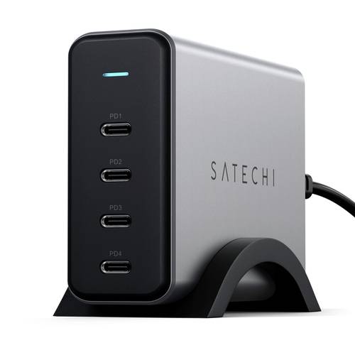 Satechi ST-UC165GM-EU USB Ladegerät 165 W 4x USB-C® USB PD Anthrazit Innenbereich