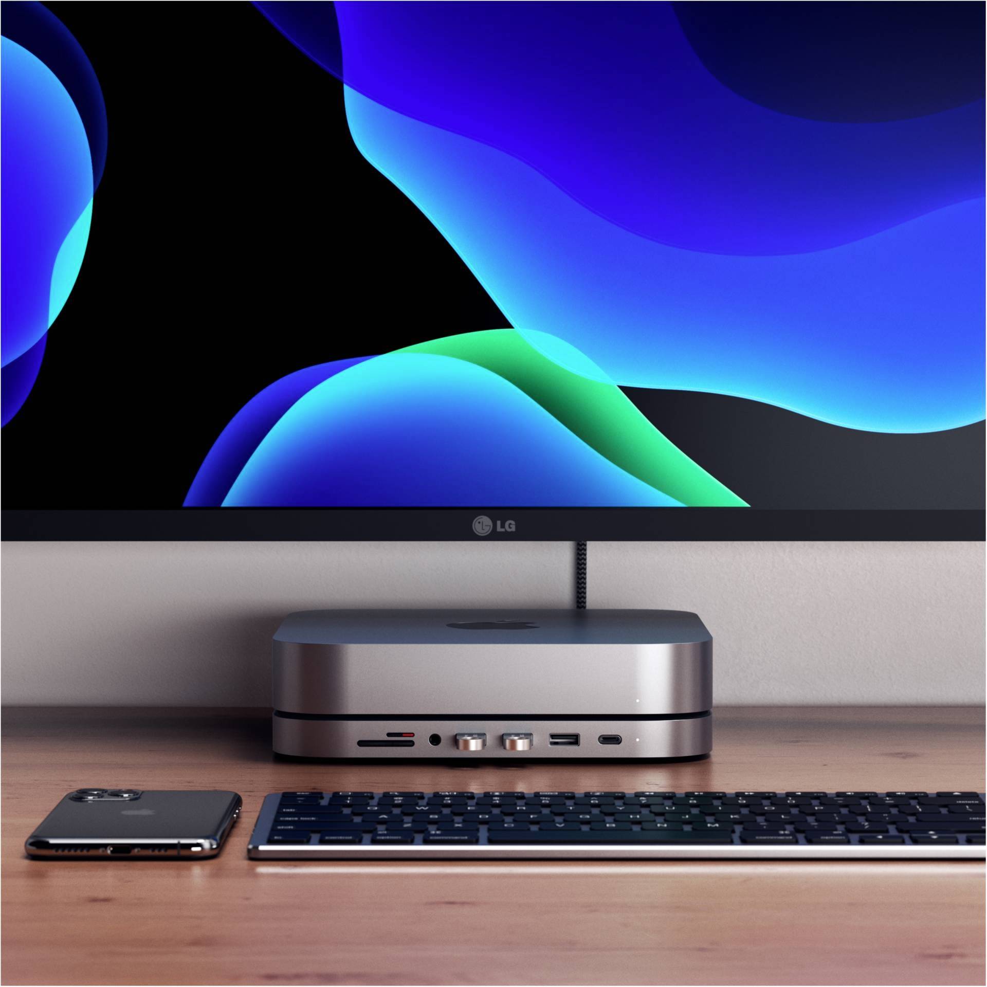 ST-ABHFM Type-C Aluminium Stand & Hub - Dockingstation - USB-C - für Apple Mac m-14