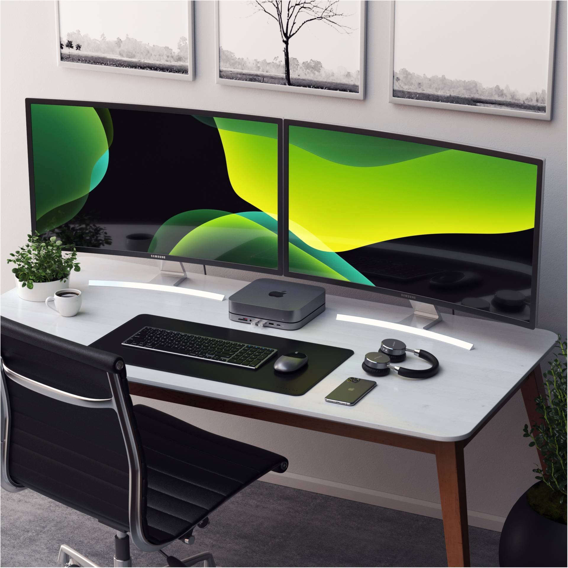ST-ABHFM Type-C Aluminium Stand & Hub - Dockingstation - USB-C - für Apple Mac m-15
