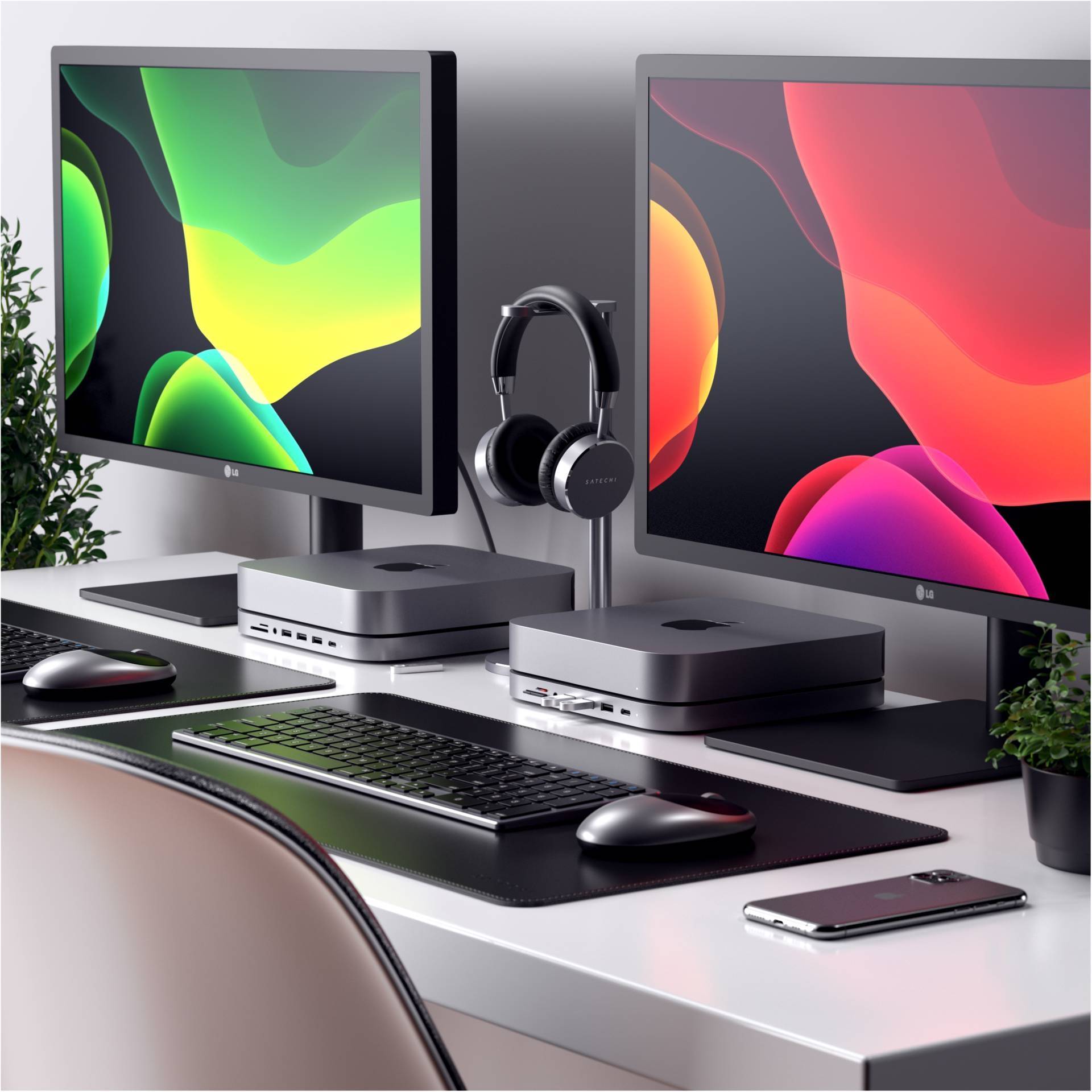 ST-ABHFM Type-C Aluminium Stand & Hub - Dockingstation - USB-C - für Apple Mac m-18