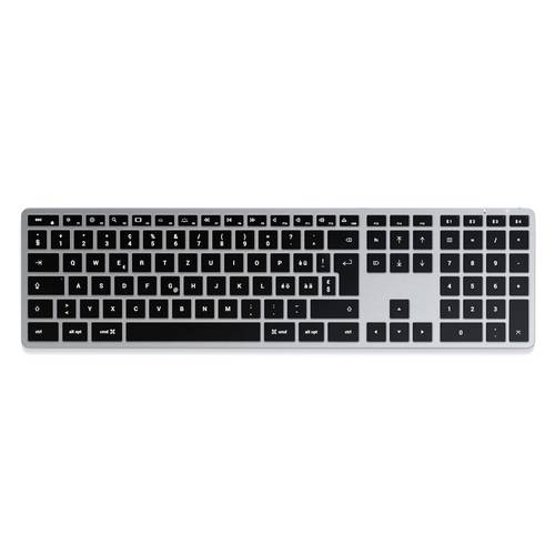 Thumbnail - Satechi Slim X3 Bluetooth® Tastatur Schweiz, QWERTZ Anthrazit Multimediatasten, mit numerischer Tastatur, Beleuchtet