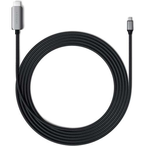 Satechi USB-C® / HDMI Anschlusskabel HDMI-A Stecker, USB-C® Stecker 1.96 m Grau, Schwarz ST-YH8KCM 8K UHD USB-C®-Display...