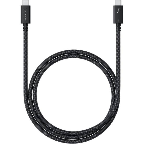 Satechi Thunderbolt™-Kabel  Thunderbolt™ 4 USB-C® 1.00 m Schwarz, Silber  ST-YTB100K