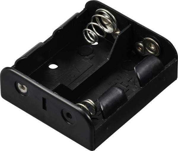 TRU COMPONENTS TC-13220492 Batteriehalter 2x Baby (C) Druckknopfanschluss (L x B x H) 63 x 54 x 22 mm