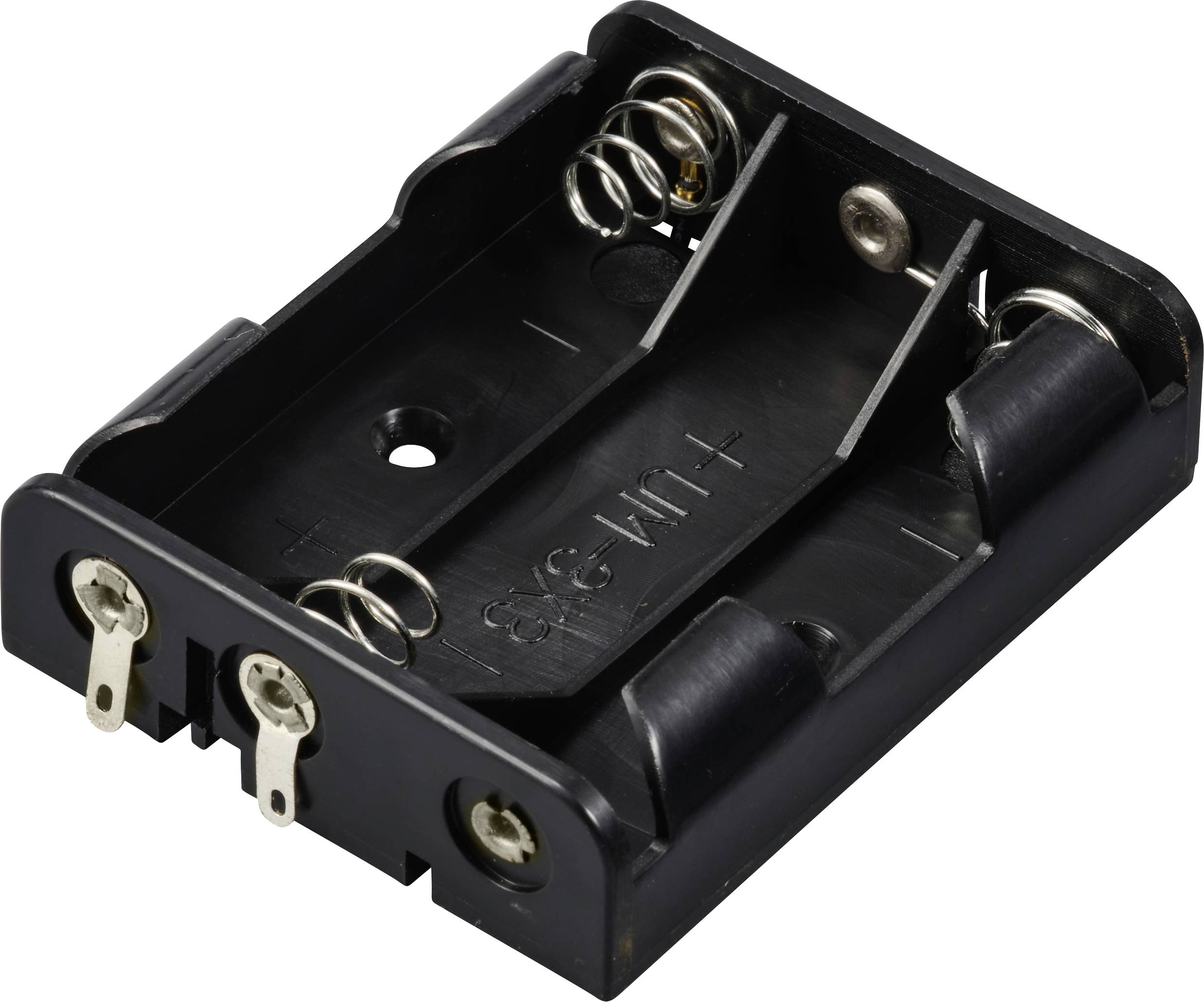 TRU COMPONENTS TC-13220532 Battery tray 3x AA Solder lug 60x48x16mm