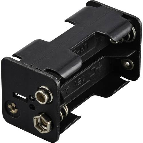 TRU COMPONENTS TC-13220540 Batteriehalter 4x Mignon (AA) Druckknopfanschluss (L x B x H) 61 x 32 x 29 mm