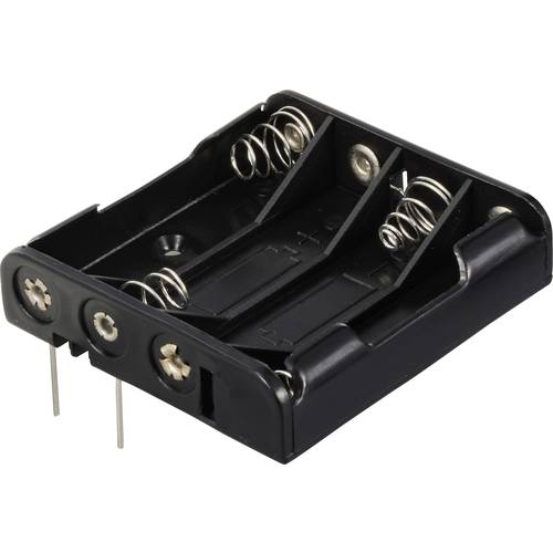 TRU COMPONENTS TC-13220588 Batteriehalter 4x Micro (AAA) Kontaktpole (L x B x H) 52 x 49 x 13 mm