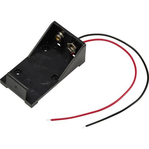 TRU COMPONENTS TC-13220592 Batteriehalter 1x 9 V Block Kabel (L x B x H) 55 x 31 x 21 mm