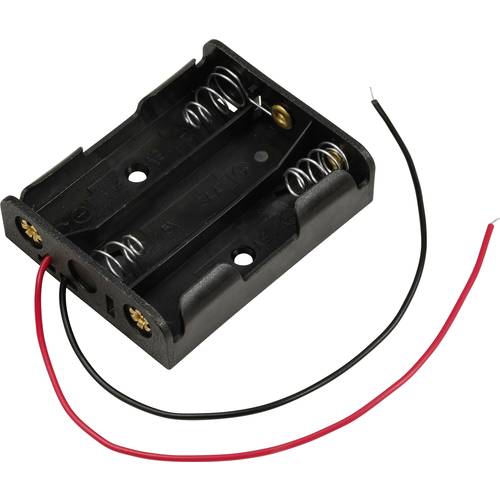 TRU COMPONENTS TC-13220624 Batteriehalter 3x Mignon (AA) Kabel (L x B x H) 57.8 x 46.5 x 15 mm